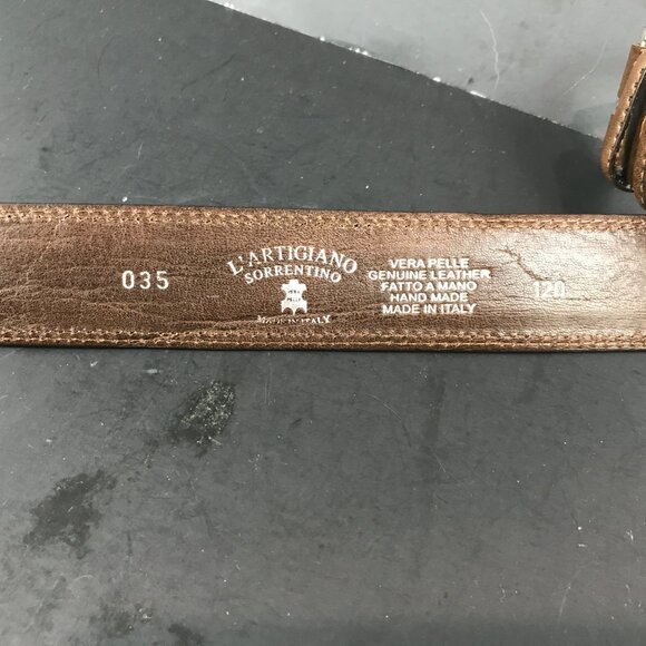 Men's Brown L'Artigiano Sorrentino Belt, Large, approx. 41-45 - Picture 3 of 3